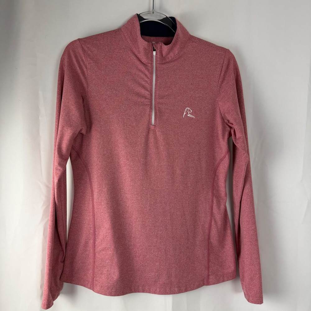 Rhoback Quarter Zip Pullover Womens S Pink Heathered Performance LQZ0004